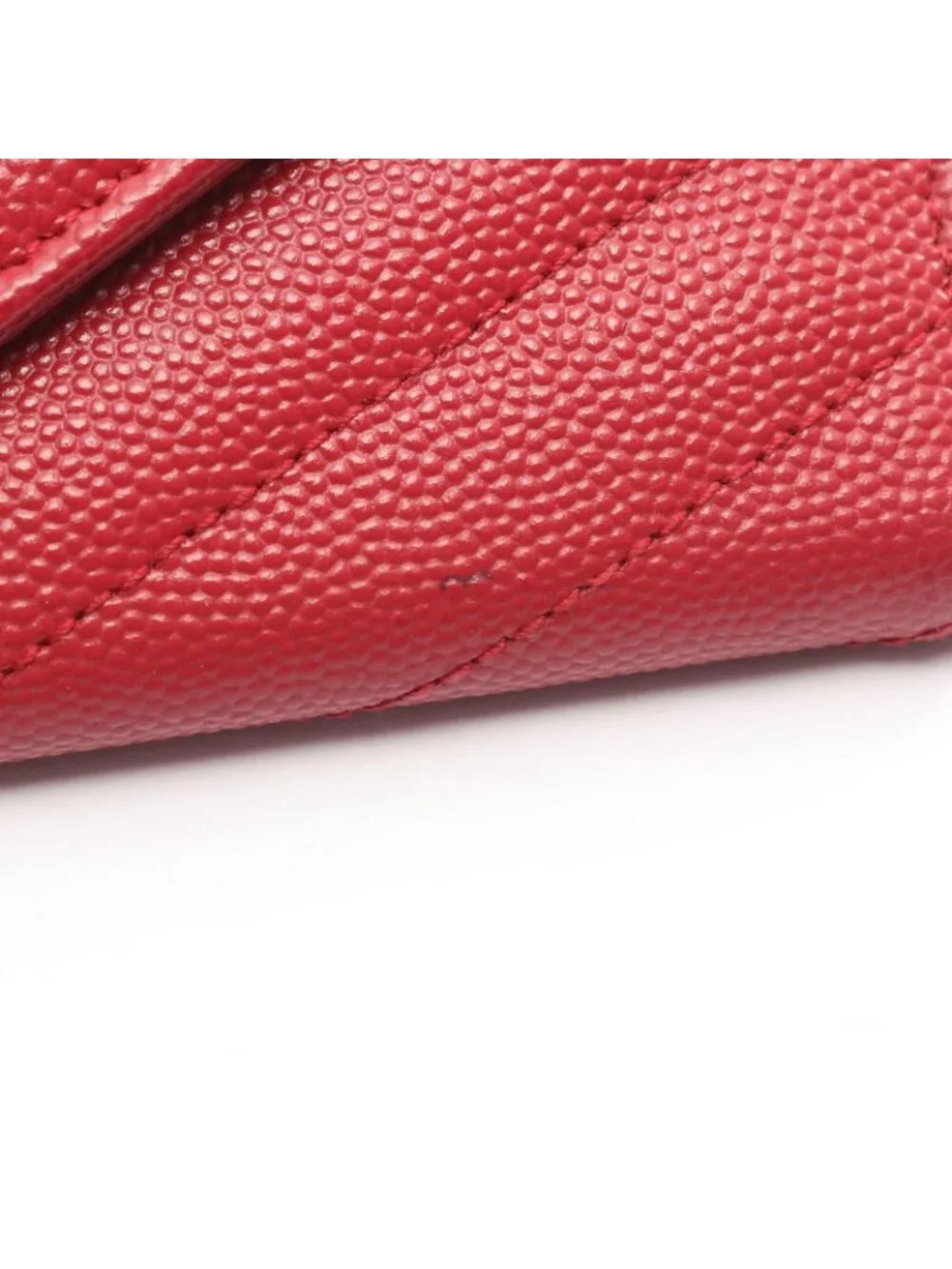 ★SOLD★ Saint Laurent Paris Card Case Monogram Red Leather Passport - Picture 7 of 9